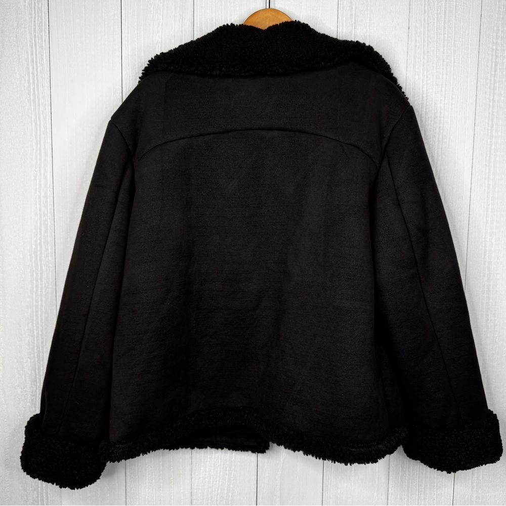 Reformation Talli faux suede and shearling jacket coat - Picture 5 of 7